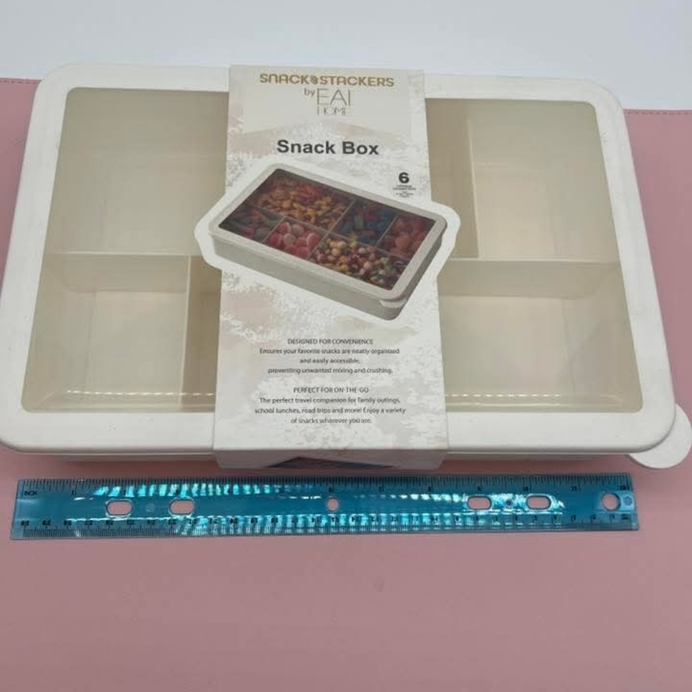 White Snack Box with Dividers